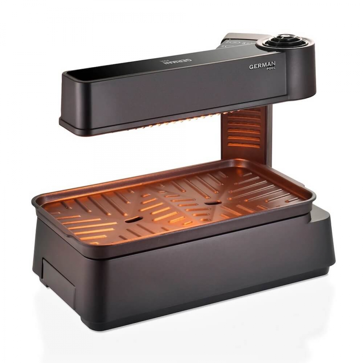 German Pool 德國寶 KQB-29E 22厘米 迷你韓式光波燒烤爐 | 光波無煙/少油/雙烤盤